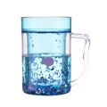 16oz Durable Freezer Mugs Double Wall Gel Frosty Freezer Mugs, Drinking Ice Cups with Handle Freezable Beer Mug